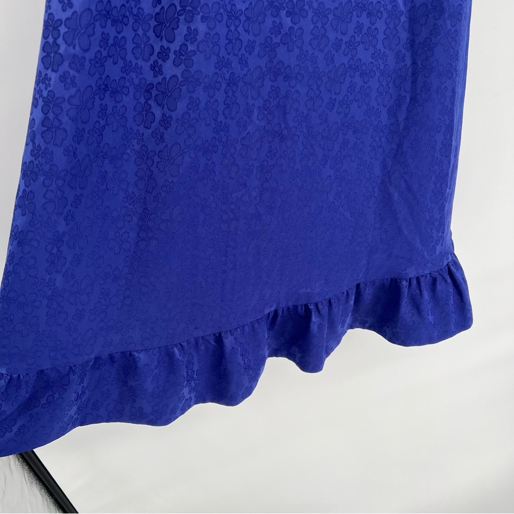 NWT Abbey Glass Lydia Dress Sleeveless Trapeze Jacquard Swing Electric Blue S - Picture 5 of 16